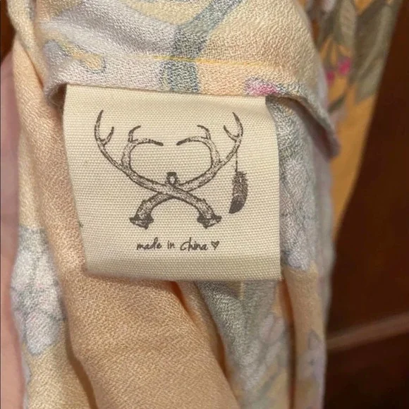 Spell and the Gypsy Blue Skies Yellow Maxi Wrap Dress Size M NWT - Picture 15 of 16